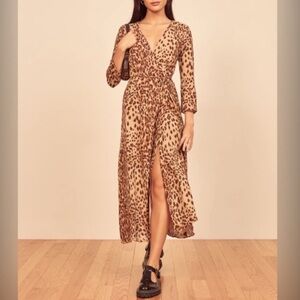 REFORMATION Alessandra Dress in Leopard Print Size XS